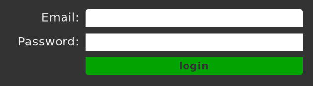 logging24 login screen with email and password fields